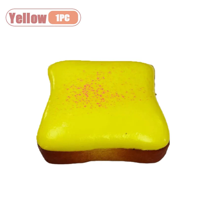 Ultra Soft Slow Rising Cream Toast Squishy Realistic Food Stress Relief Decompression Fidget Sensory Toy for Adults Novelty Gift
