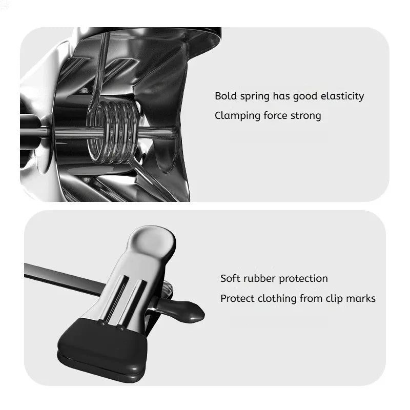 Metal Windproof Clothes Hanger with Adjustable Clips Non‑Slip Drying Hanger for Pants Coat Closet Storage Organizer Rack Oasis Select