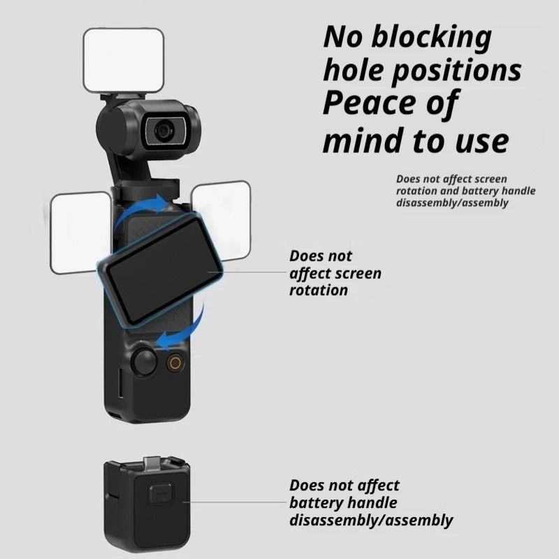 Magnetic LED Fill Light for DJI Osmo Pocket 3 & 4 USB-C