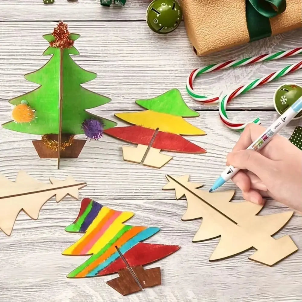 70-Piece DIY 3D Christmas Tree Craft Set – Family Activity Kit