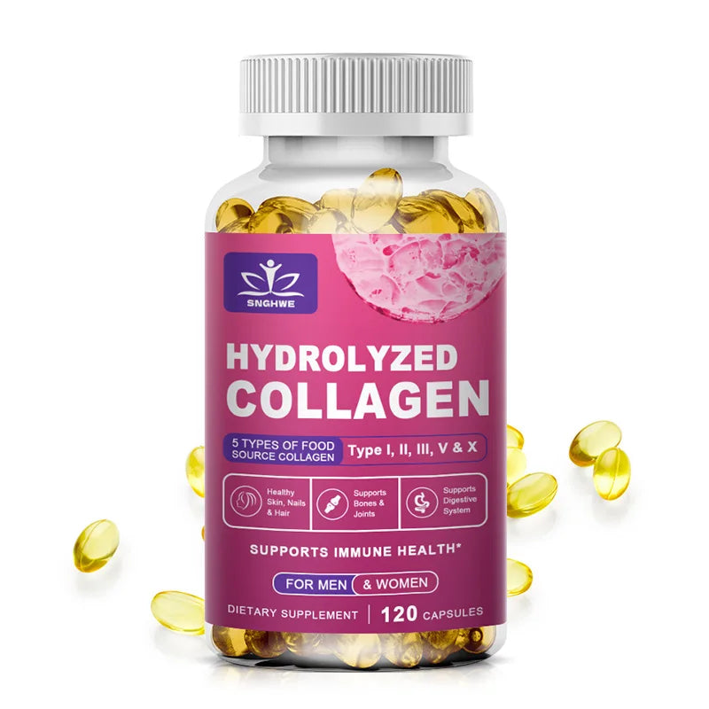 Hydrolyzed Collagen Capsules – Hyaluronic Acid, Biotin & Vitamins