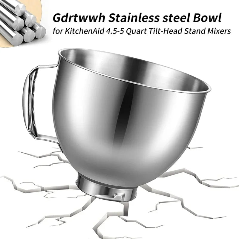 Stainless Steel Bowl for KitchenAid 4.5–5 Qt Tilt Head Mixer Stand Mixer Bowl Oasis Select Default Title
