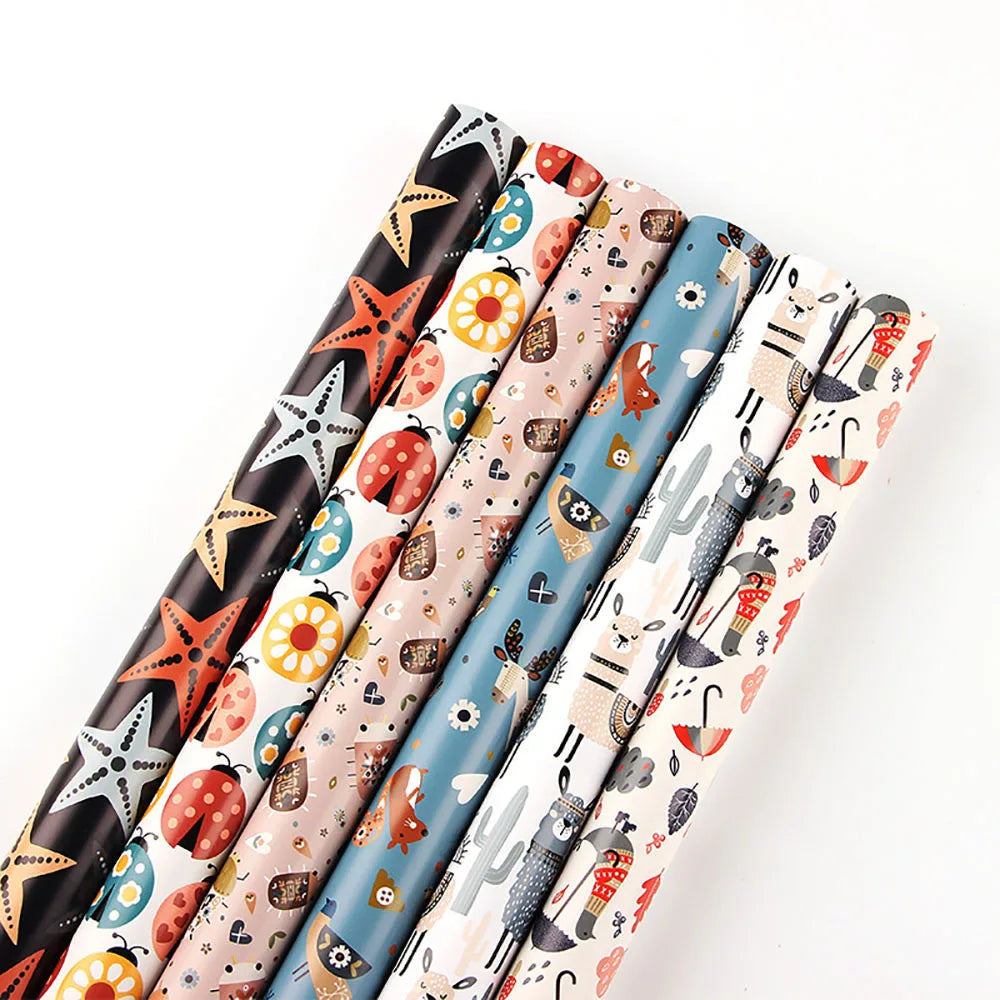 50*70cm Cute Cartoon Toys Birthday Gift Wrapping Paper Birthday Gift Box Packaging Paper DIY Craft Party Decoration Paper Oasis Select