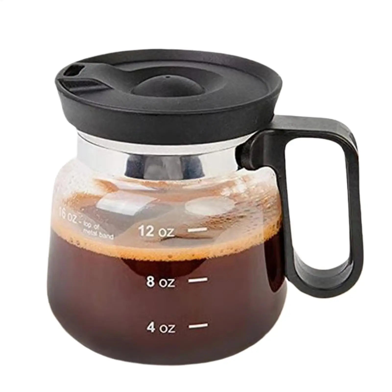 Clear Coffee Mug 16oz Glass Coffee Mug Tea Cup Pot Drinking Cups with Lid for Hot Cold Beverage Milk Latte Cappuccino Water Oasis Select