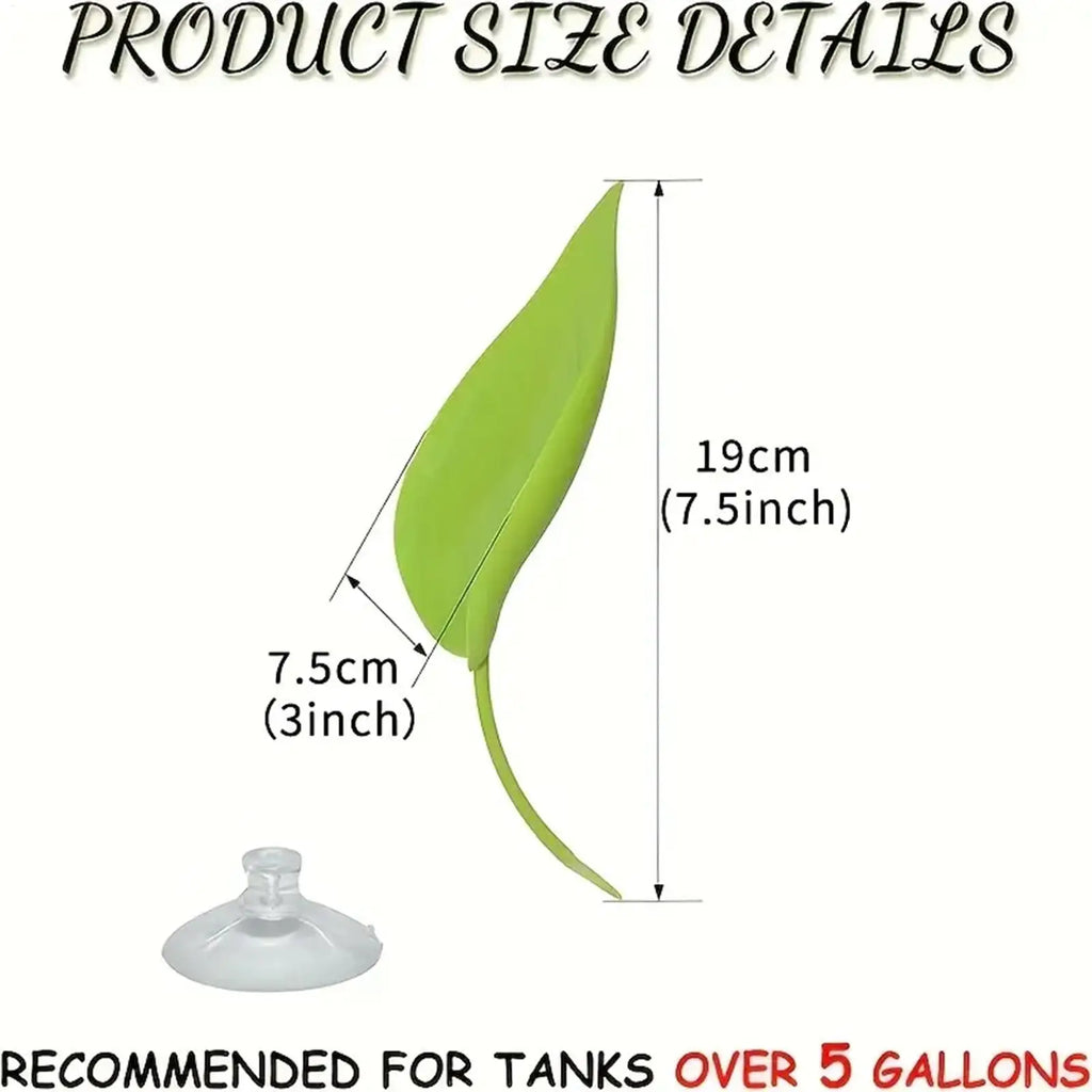 Frog Habitat Leaf Suction Cup Tank Terrarium Realistic Leaf Reptile Basking Area Resting Terrace for Geckos Frog Tank Decor Oasis Select