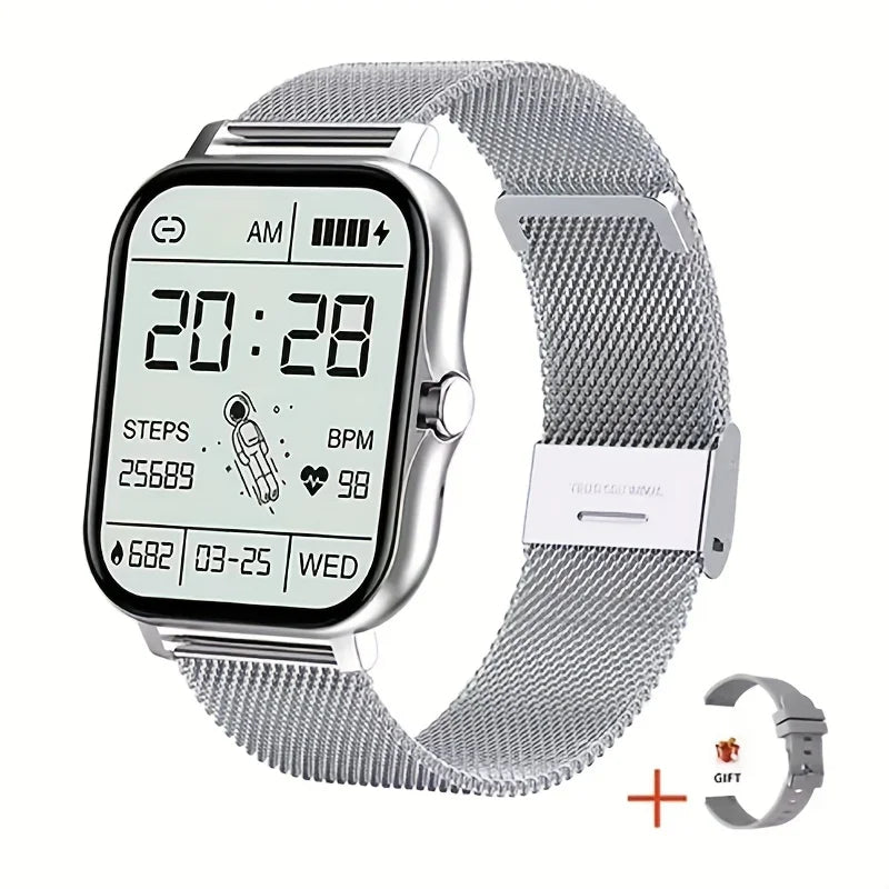 VETXI Smartwatch – HD Touch Screen, Calls, SMS & Alexa
