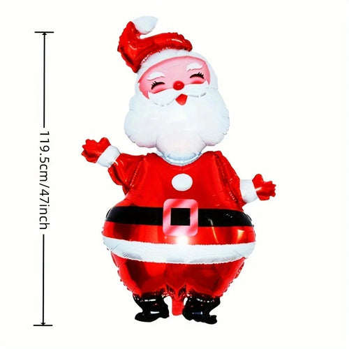 1/2pcs Giant 47 Inches Extra Large Santa Claus Decorative Balloon - Vibrant Aluminum Film Material, Inflatable, Reusable Oasis Select