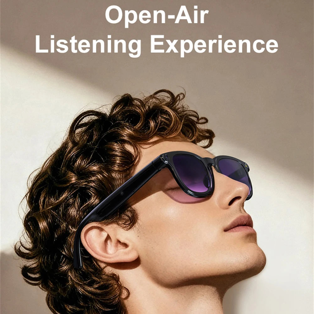 Smart Glasses AI Assistant Real-time Translation Eyewear Camera Bluetooth Call Sunglasses Shoot Audio Video Music Player Men Oasis Select