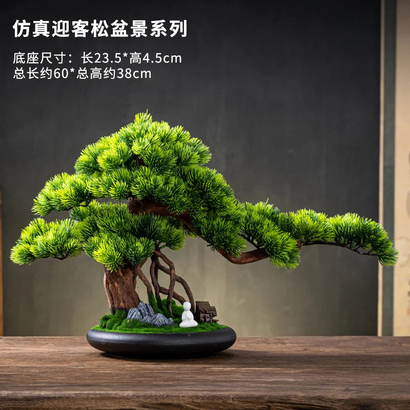 Large beauty Luo Han pine new Chinese entrance club interior decoration landscape fake tree simulation tree pine Oasis Select E