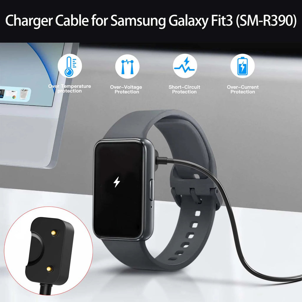 Magnetic Charger Cable for Samsung Galaxy Fit 3 – 100cm Smartwatch Charging Cable Oasis Select