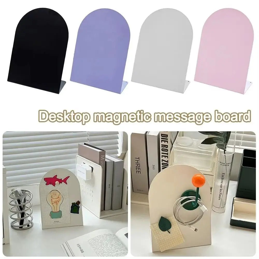 Metal Desktop Message Board Standing Plates Ornament Large Capacity Message Board Storage Board Decorative Oasis Select