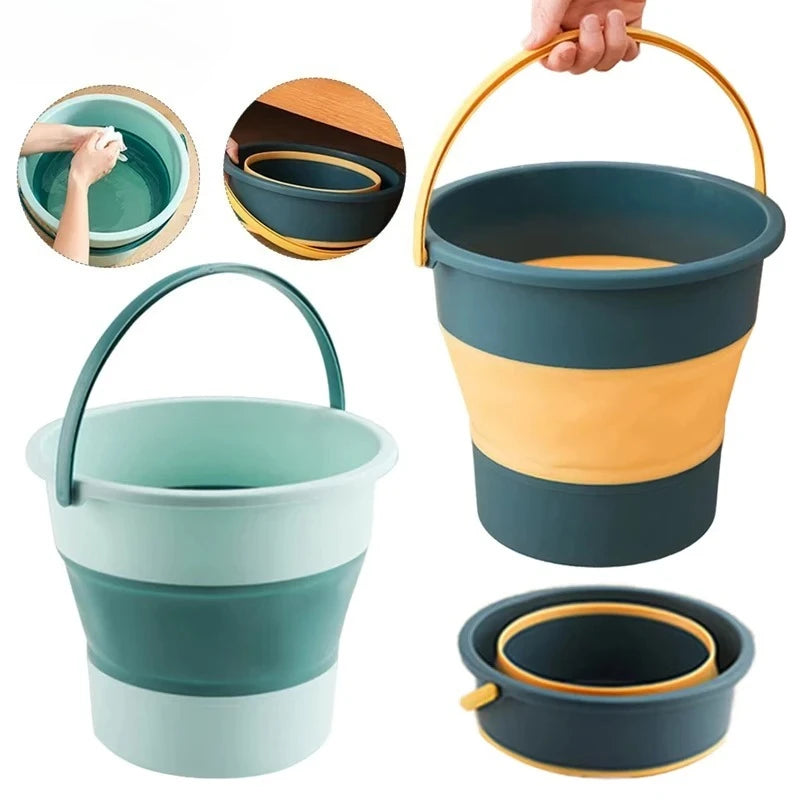 5/10/17L Collapsible Plastic Bucket Portable Water Container for Car Washing Fishing Camping Beach Trips and Household Cleaning Oasis Select