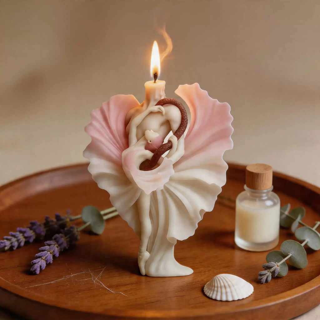 3D Dancing Lady With Snake Silicone Mold Aromatherapy Candle DIY Tool Plaster Resin Ornament Making Mould Home Decor Crafts Oasis Select
