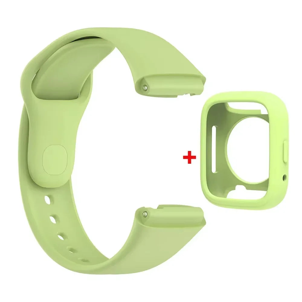 Silicone Strap & Case for Redmi Watch 3 Active / Lite Watch Strap & Case Oasis Select Light Green Redmi Watch 3 Active