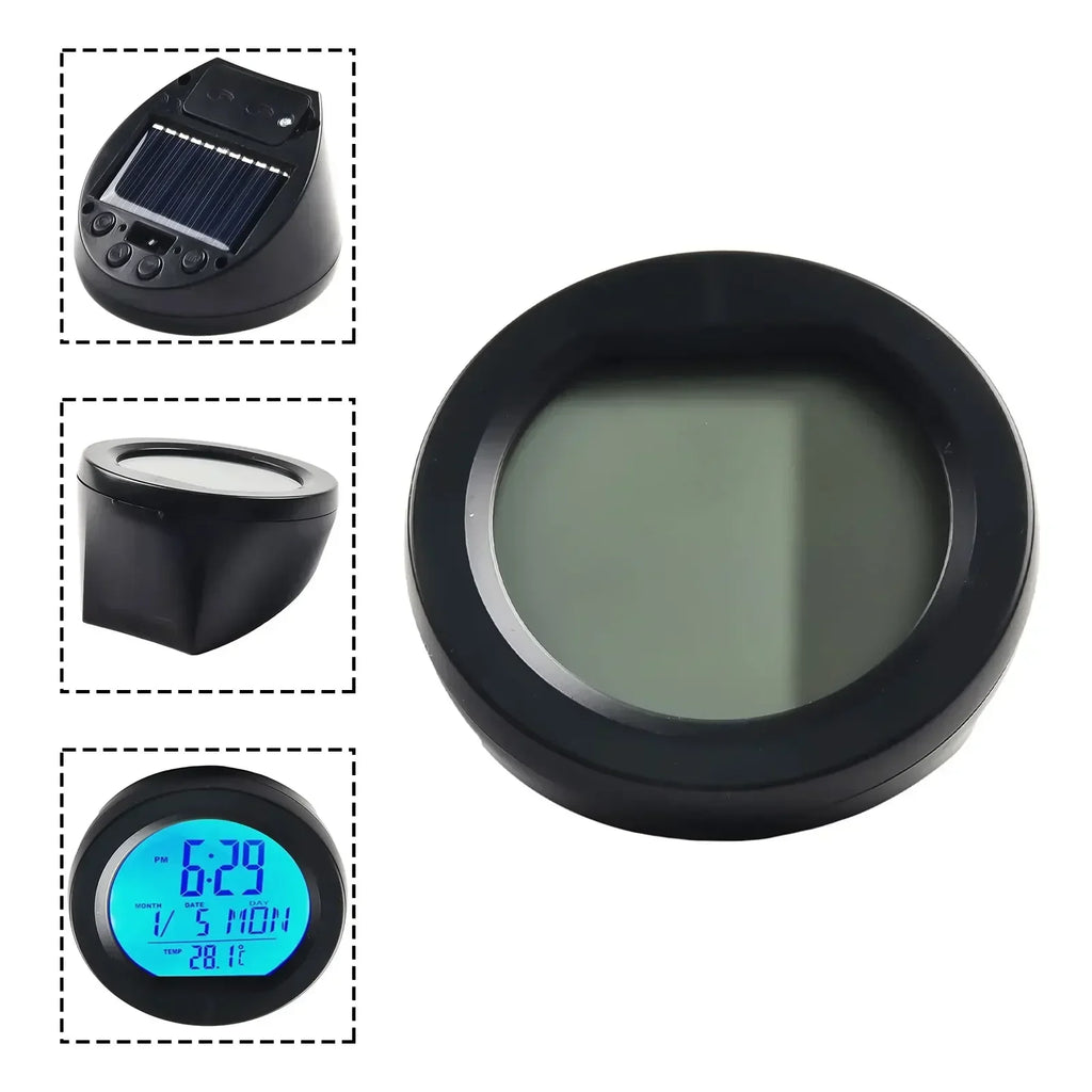 Brand New Car Clock Car&Truck Parts 0-50C Degrees Easy To Install Plastic 12/24 Hour Format Black Display Accurate Temperature Oasis Select China Mainland