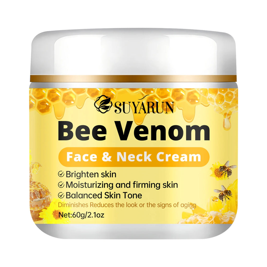 SUYARUN Premium Bee Venom Anti-Aging Face & Neck Cream - Firming Wrinkle Reduction, Deep Hydration Organic Formula. Oasis Select 60g