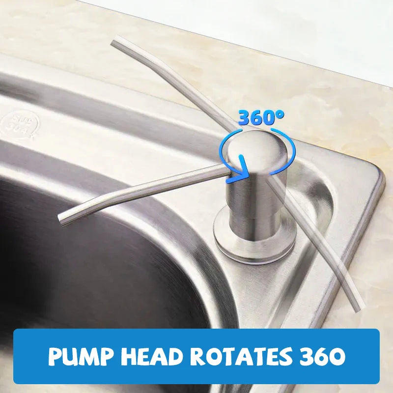 2PCS Stainless Steel Liquid Soap Dispenser Pump Kitchen Sink Hand Pressure Liquid Dispenser Kitchen Hardware Accessories Oasis Select