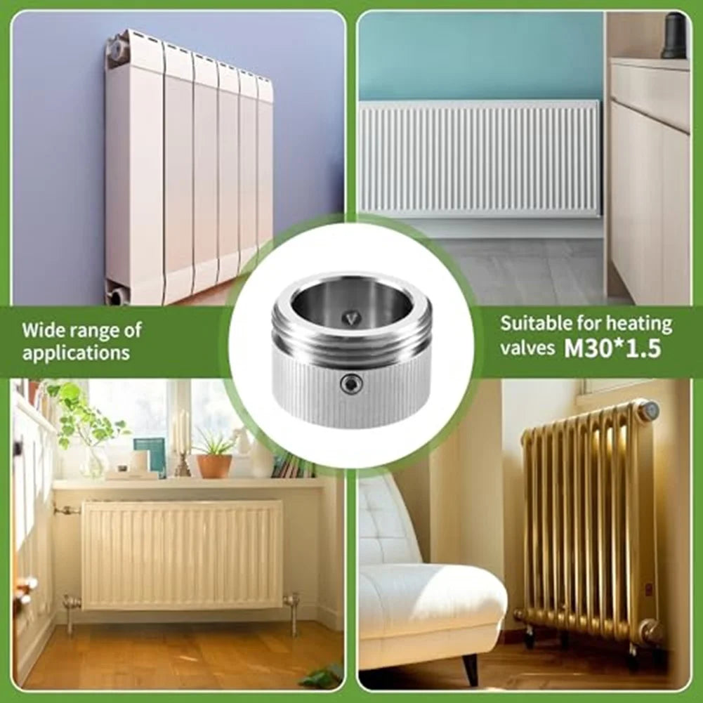 2/4X M30x1.5 Radiator Thermostat Adapter Is Crafted From Stainless Steel, Offering Superior Rust Resistance Oasis Select