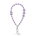 Mobile Phone Chain Hanging Rope Chain High-end Bead Wrist Style Pearl Chain Rope Short Style with Gasket Anti Loss Hanging Rope Oasis Select Purple