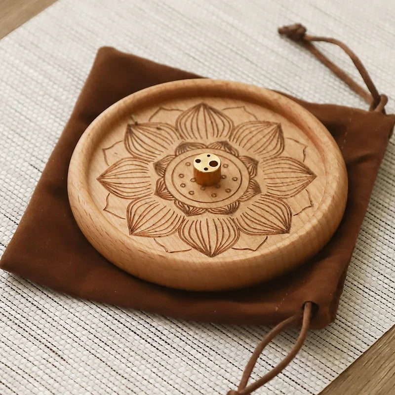 Wood Wire Incense Insert Copper Incense Holder Chinese Zen Household Indoor Aromatherapy Stove Insence Burner Oasis Select