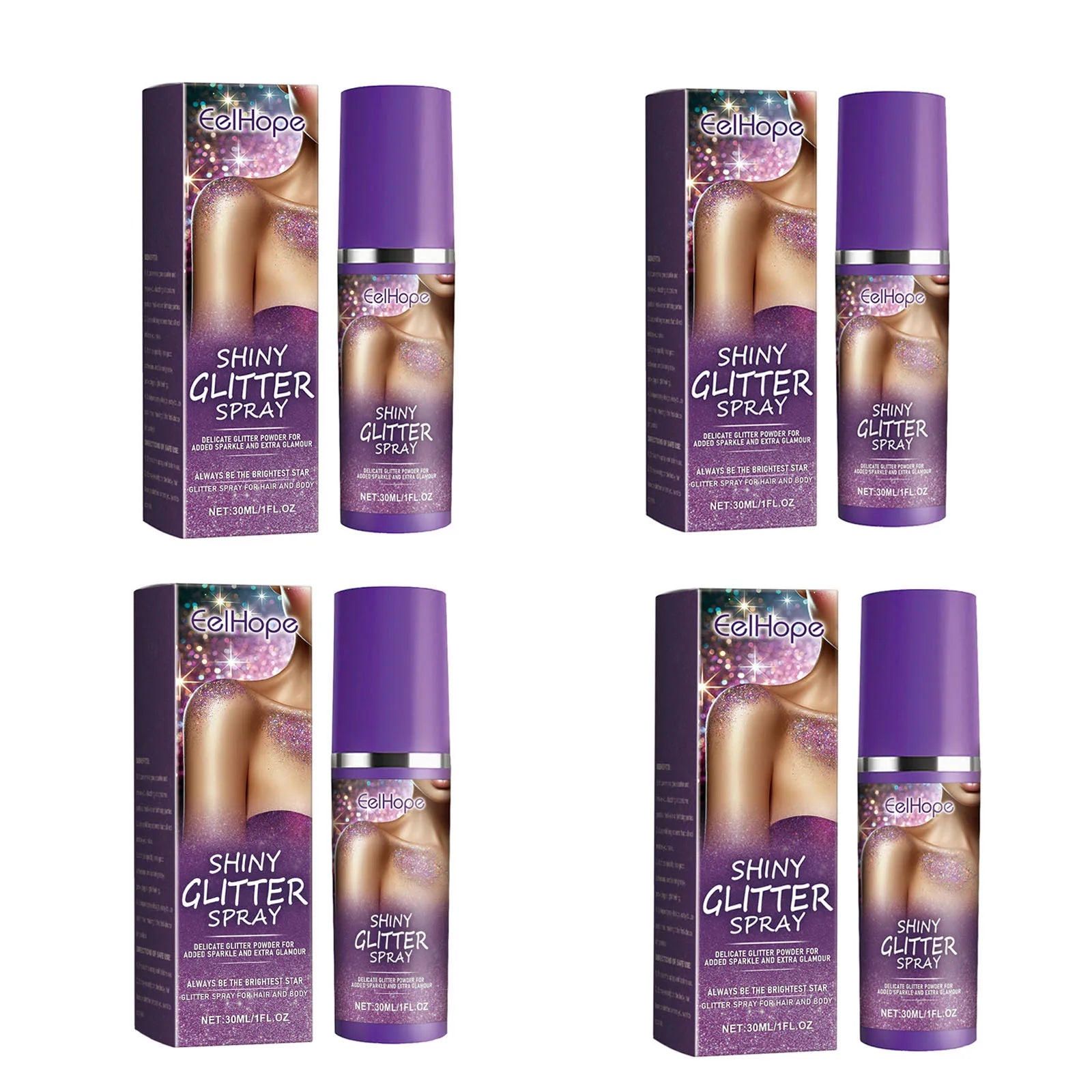 Eelhope Glitter Spray Highlighter – Skin, Hair & Face Shimmer