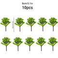 5/10 model trees 4-8CM railway scene dollhouse fairy garden scene building micro landscape mini landscape flower pot DIY Oasis Select 8cm 10pcs