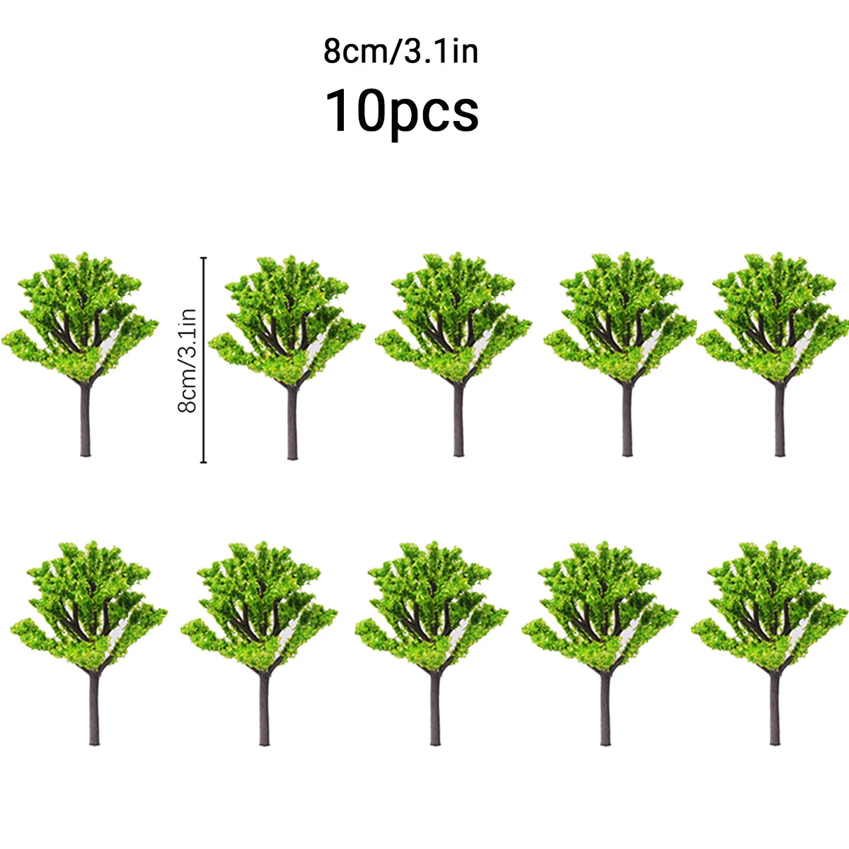 5/10 model trees 4-8CM railway scene dollhouse fairy garden scene building micro landscape mini landscape flower pot DIY Oasis Select 8cm 10pcs