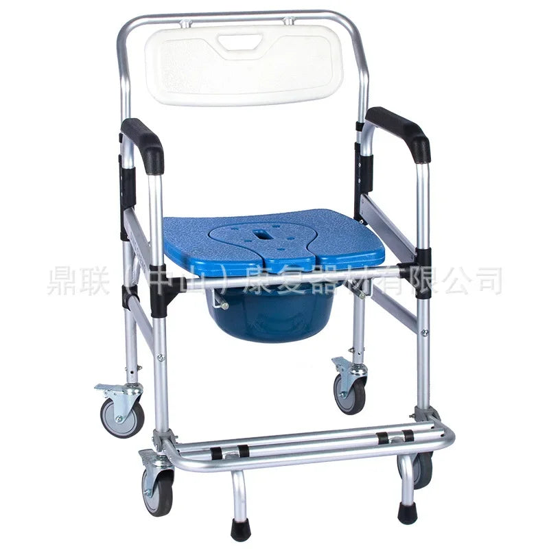 Solid Wheelchair household mobile toilet for the elderly, bath chair for the disabled, non-slip bath chair toilet Oasis Select