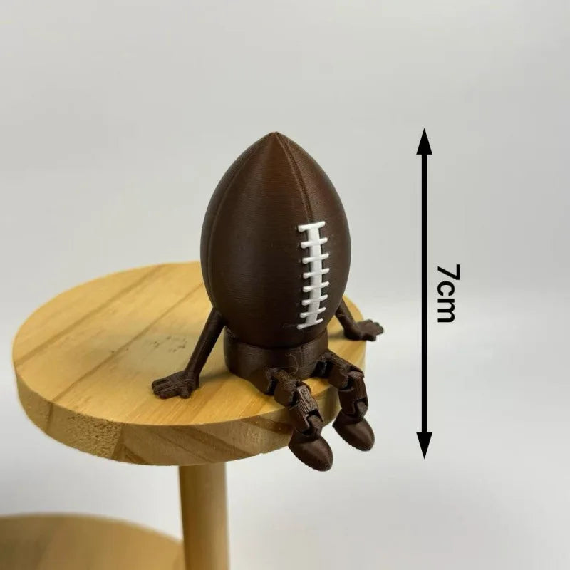 Articulated Sports Ball Figurines Creative Golf Soccer Basketball Decor Home Office Movable Joint Desktop Ornaments Idear Gift Oasis Select Rugby