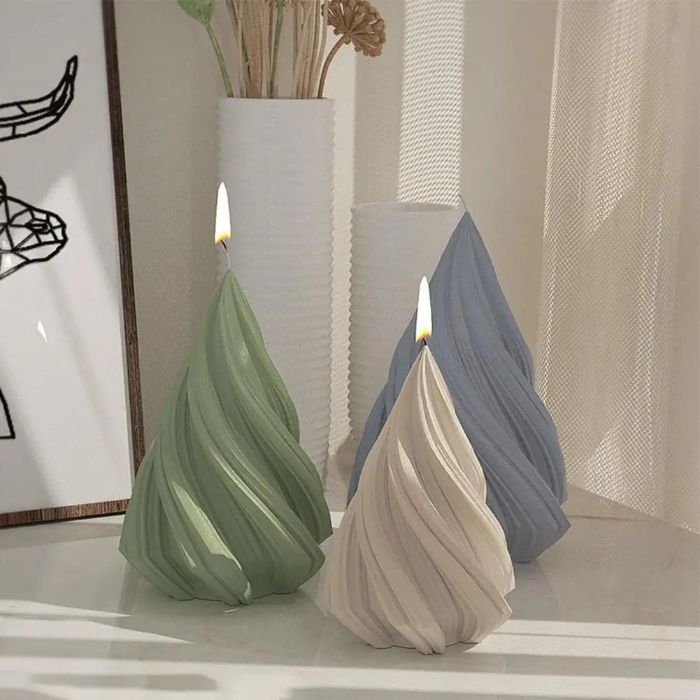 1pc 3D Geometric Pillar Candle Mold for DIY Candle Making - Aromatherapy Resin Molds for Home Art Decor Oasis Select