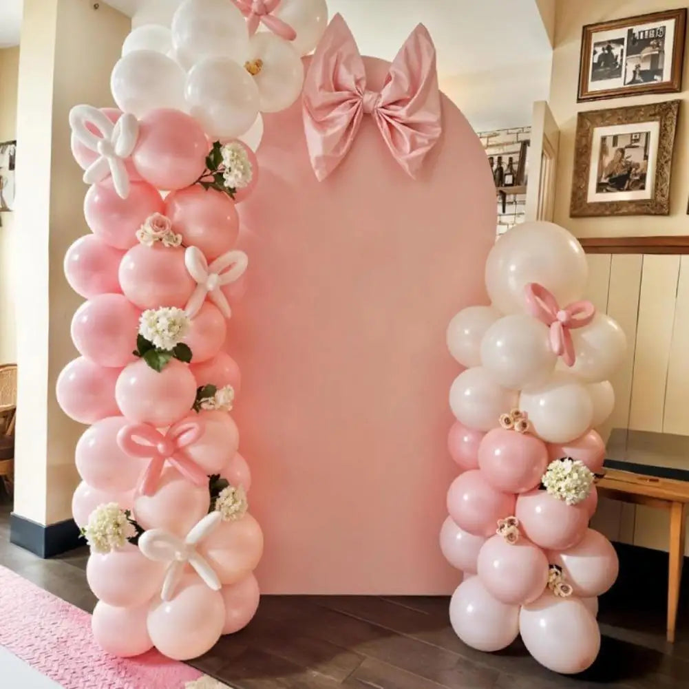 60/35/30pcs Bow Theme Latex Balloons 12 Inches White Pink Bowknot Print, for Girls Birthday Party Baby Shower Wedding Decor Oasis Select