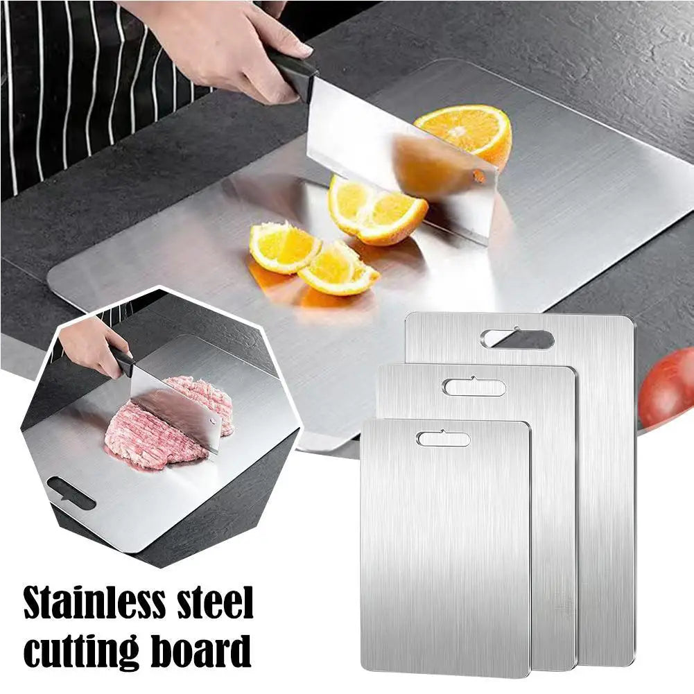 Titanium Cutting Boards for Kitchen, Stainless Steel Cutting Board, 304 Stainless Steel Double-Sided Food Grade Cutting Board Oasis Select
