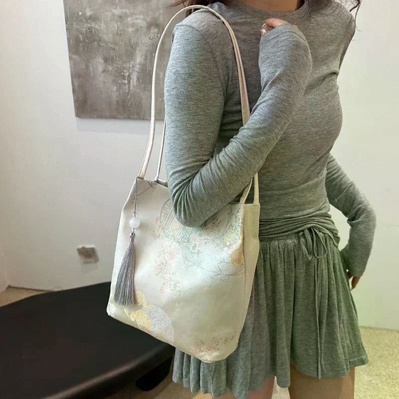 Women's Chinese-Style Retro Tote Shoulder Bag | Large Capacity