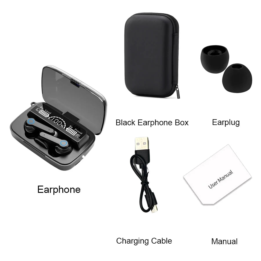 M19 TWS Wireless Bluetooth Headset Noise Cancelling Gaming Earbuds with Mic Wireless Headphones Bluetooth Earphones for Phones Oasis Select C