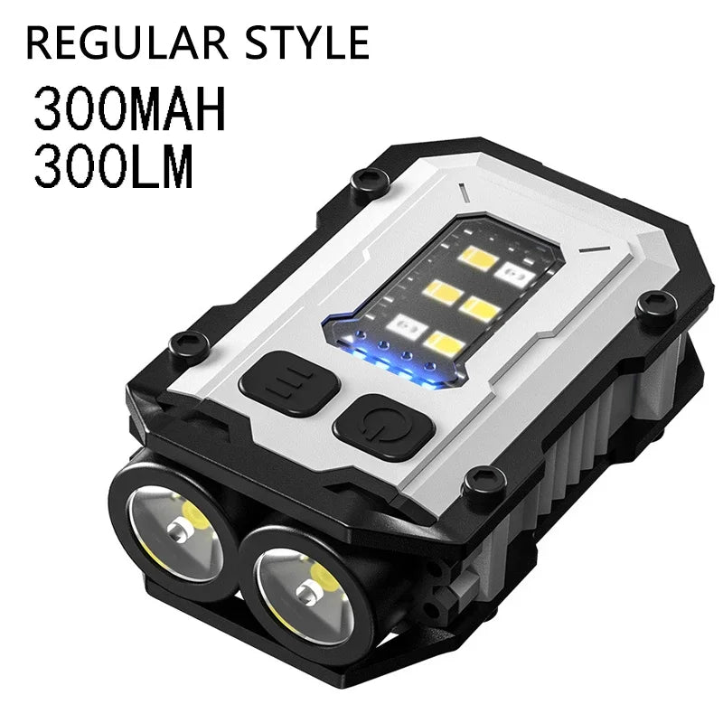 Super Bright Powerful Pocket Torch Light LED Multifunctional Linterna Magnetic COB LED EDC Mini Keychain Flashlight Rechargeable Oasis Select White