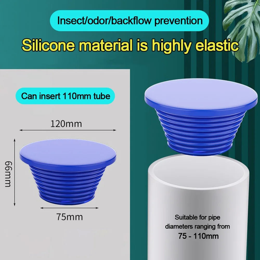 Silicone Sewer Pipe Sealing Ring Anti Odor Conical Shape Water Pipe Plug Anti-clogging Sewer Seal Hole Sealing Plugs Oasis Select L4