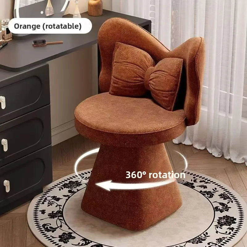 Premium butterfly makeup chair French dresser chair cloakroom backrest stool antique rotatable dining chair Oasis Select B