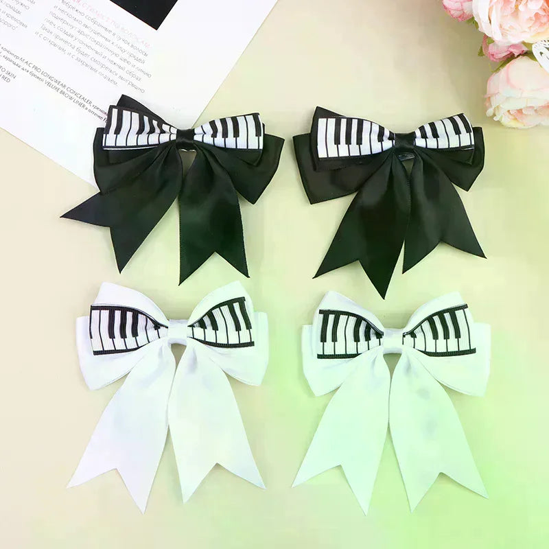 Piano Key Bow Hair Clip – Musical Non-Slip Grip for Women Hair Clip Oasis Select