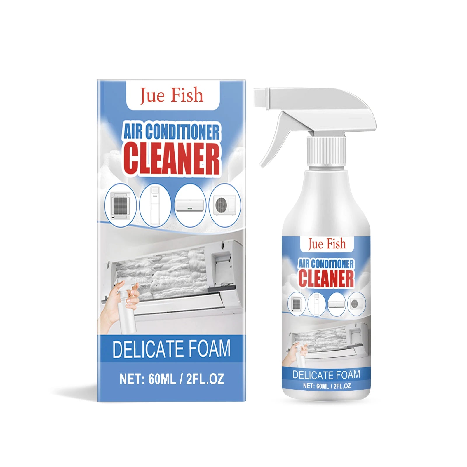 60ml Air Conditioner Cleaner Spray Condenser Coil Cleaning Deodorizer Air Conditioner Foam Coil Cleaner Cleaner Stain Remover ﻿ Oasis Select 60ml boxed