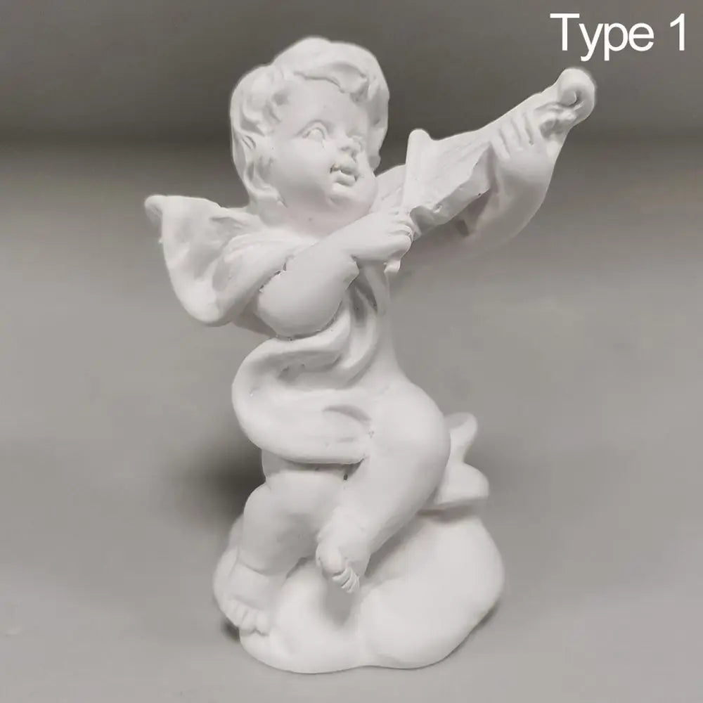 Mini Cupid Figurines Plaster Sculpture Greek Mythology Statue Nordic Style Angel Gypsum Portraits Desktop Ornament Oasis Select Type 1