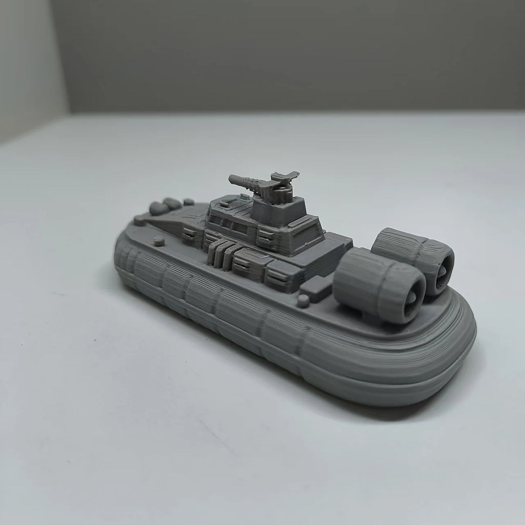 Military Hovercraft Miniature Model - Detailed Amphibious Assault Craft, Wargaming Terrain Vehicle for Tabletop Diorama Oasis Select