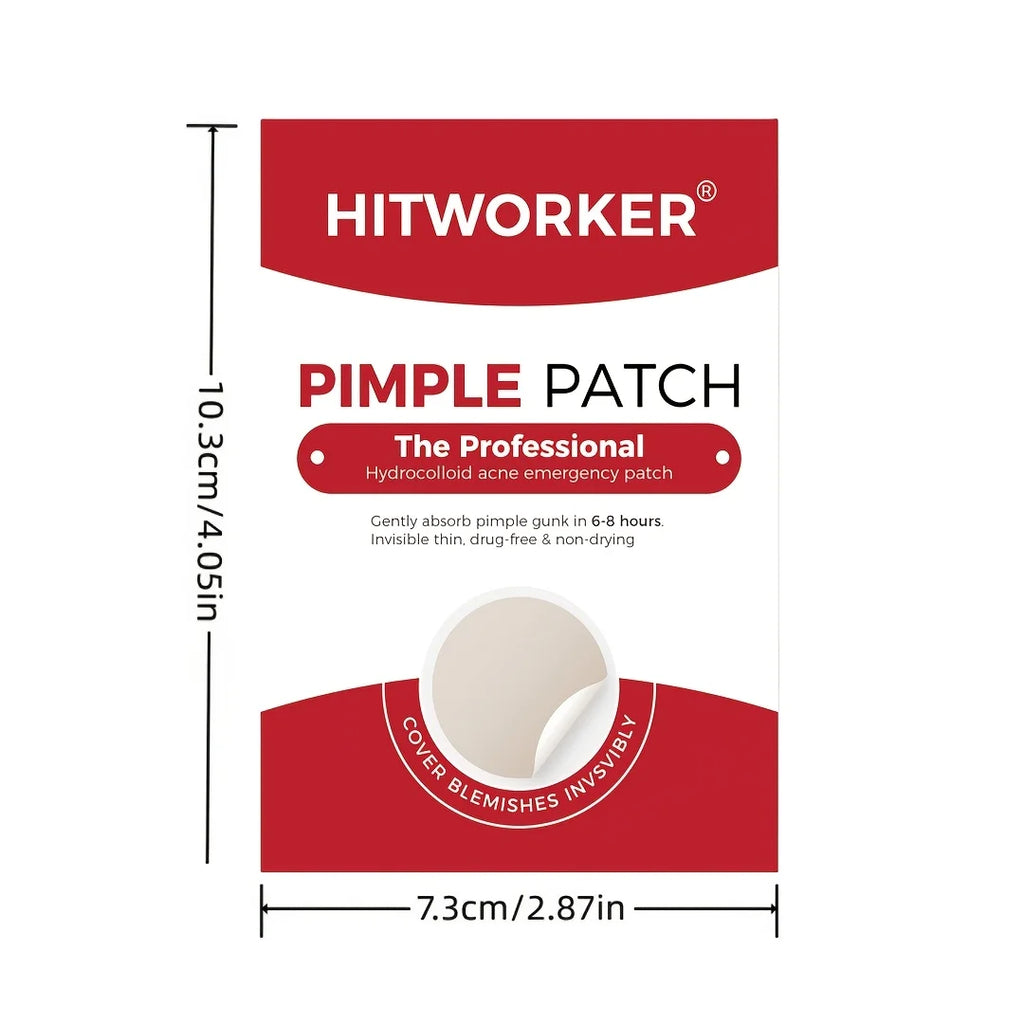 180/360/720 HITWORKER Acne Patch, with water-based gel for body temperature and non irritating properties. Circular transparent Oasis Select
