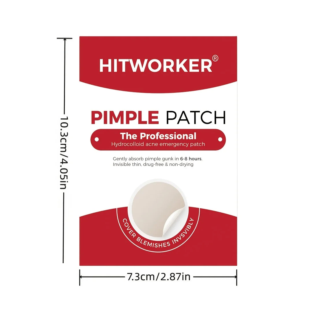 180/360/720 HITWORKER Acne Patch, with water-based gel for body temperature and non irritating properties. Circular transparent Oasis Select