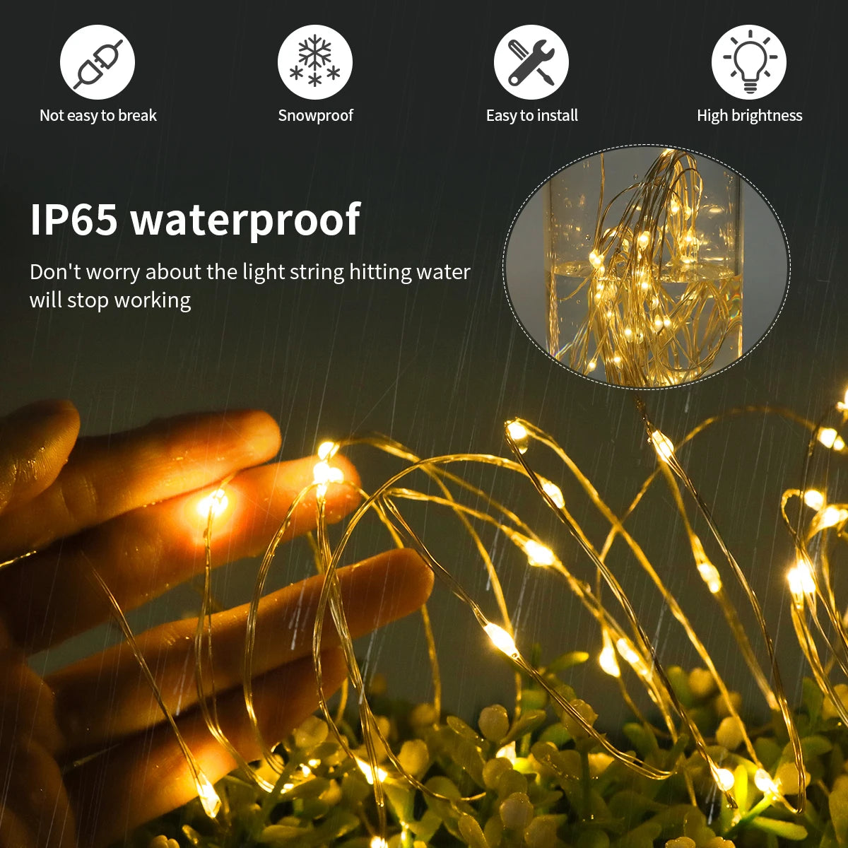 10M-100M LED String Lights Copper Wire Garland Light Waterproof Fairy Lights Chain 220V 110V Waterproof Christmas Party Decor Oasis Select