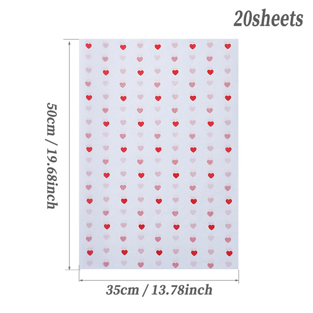 20Sheets 50*35cm Gift Wrapping Paper DIY Handmade Craft Star Love Dot Pattern Tissue Paper Floral Packaging Material Oasis Select