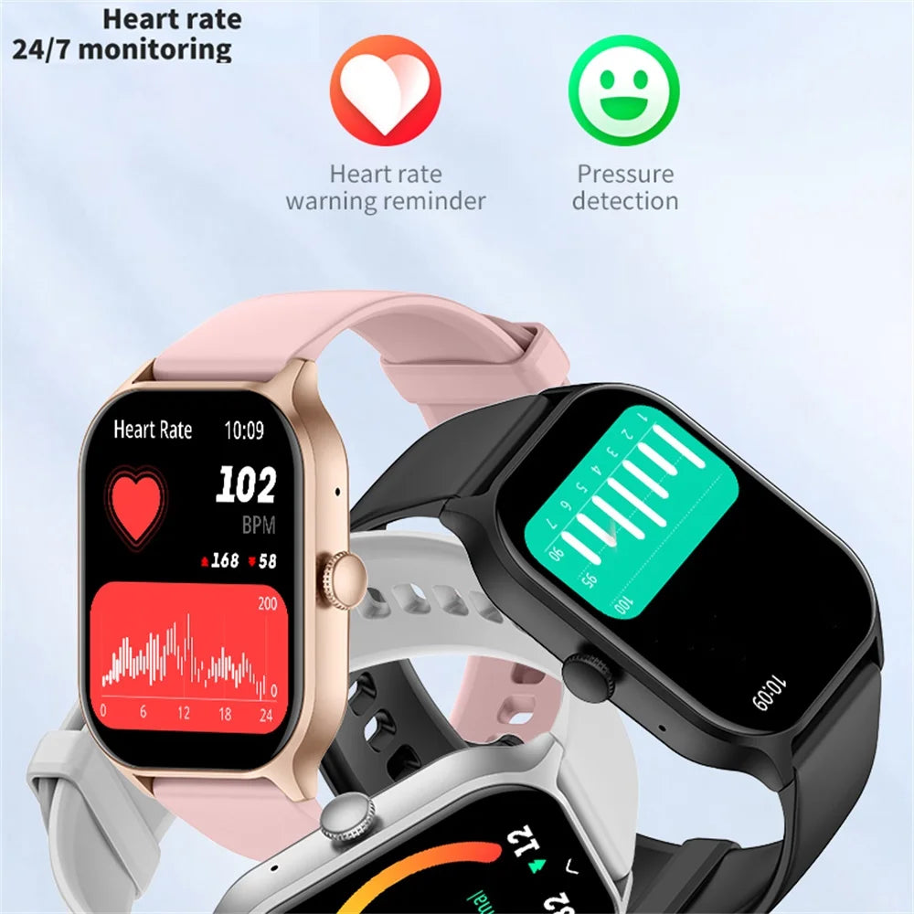 Smart Watch Men Women 2.01 Inch Sports Fitness Watch Blue Tooth Call Clock Heart Rate Health Waterproof Smartwatch 700Mah Gift Oasis Select