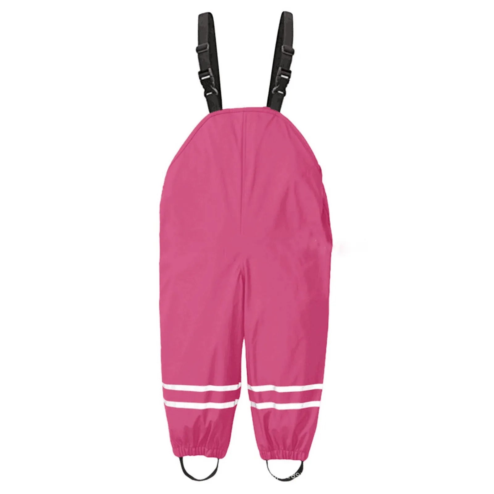 Toddler Kids Boys Girls Rain Dungarees Windproof Waterproof Mud Jumpsuit Clothes One piece rain pants waterproof and breathable Oasis Select Hot Pink XL