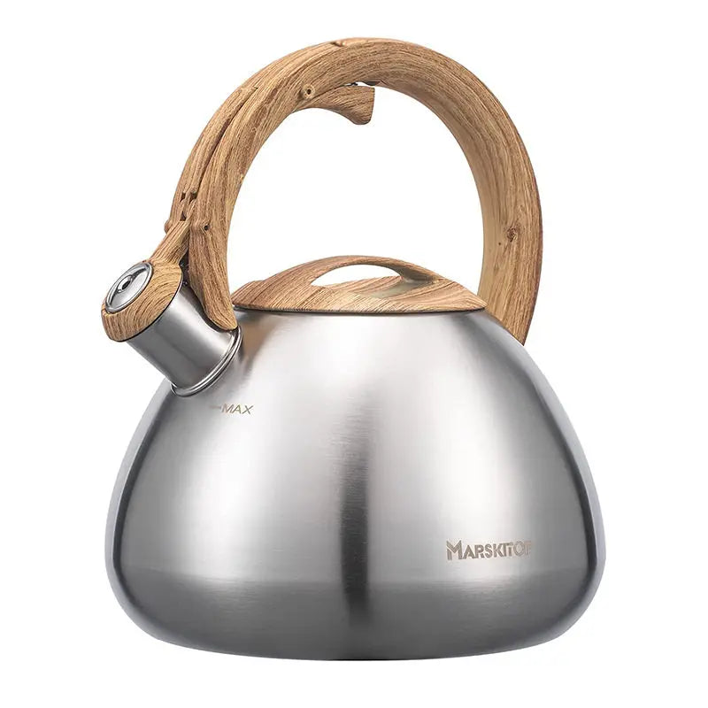 Stainless Steel Whistling Kettle Household Large Capacity Water Boiler Suitable for Gas and Induction Cooker Oasis Select Light gray