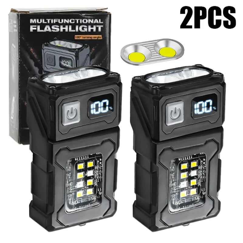 Mini USB-C Rechargeable LED Flashlight | COB, Magnetic, IPX4