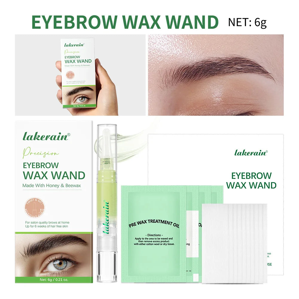 Gentle Formula Eyebrow Wax Wand Set Long-lasting Easy Application Diy Salon Beauty Eyebrow Waxing At Home For All Skin Types Oasis Select Set